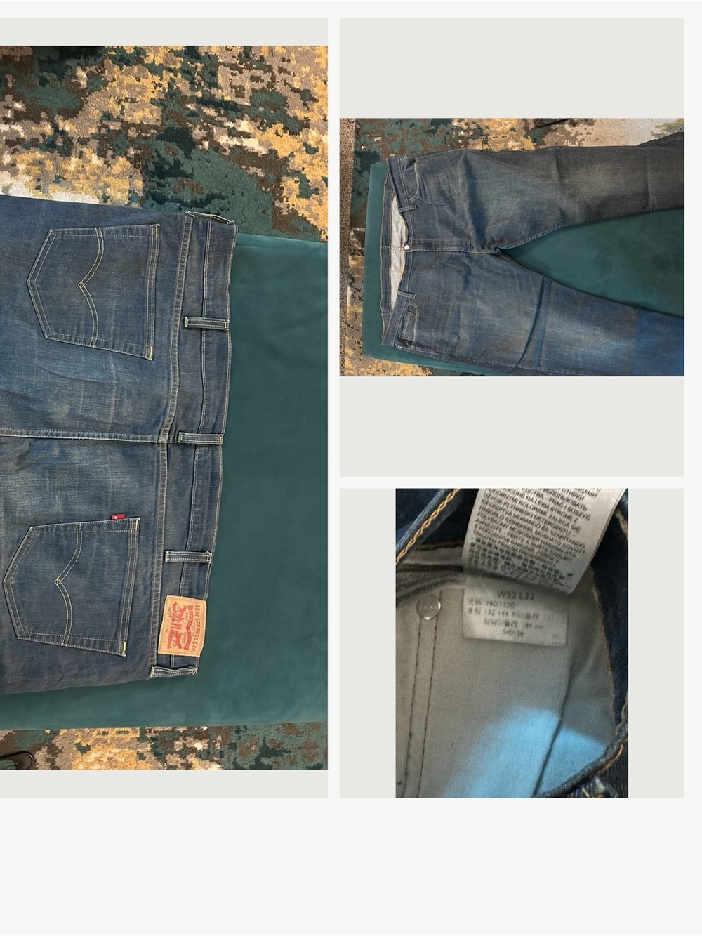 Levi's 502 Men's Straight Jeans Waist 52